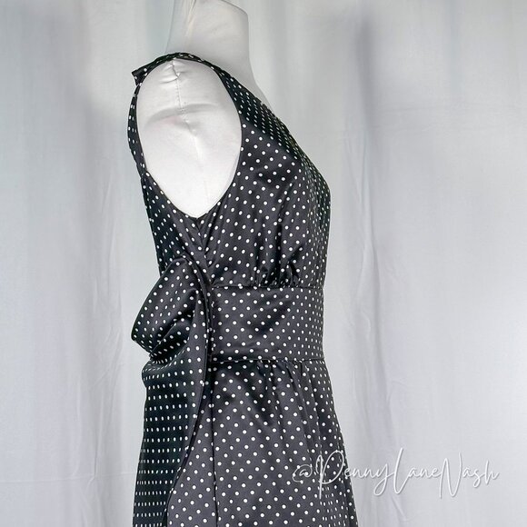 Kate Young Satin Polka Dot Open Back Maxi Dress - Picture 5 of 16